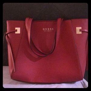 Guess laptop sized bag red never used